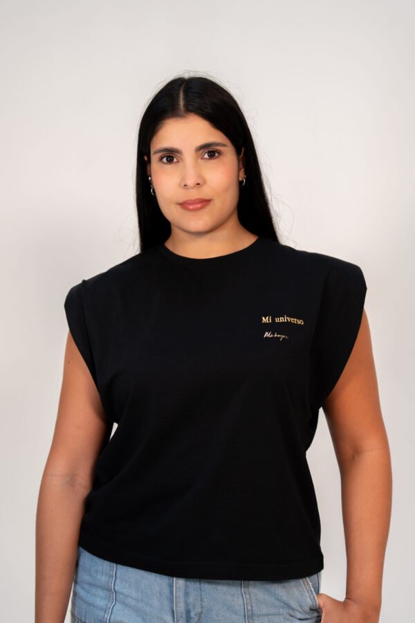 Camiseta  “Mi universo, mi hogar” sin mangas